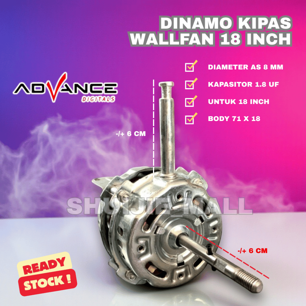Dinamo Kipas Angin Dinding Advance WF-1835 18 inch Ulir