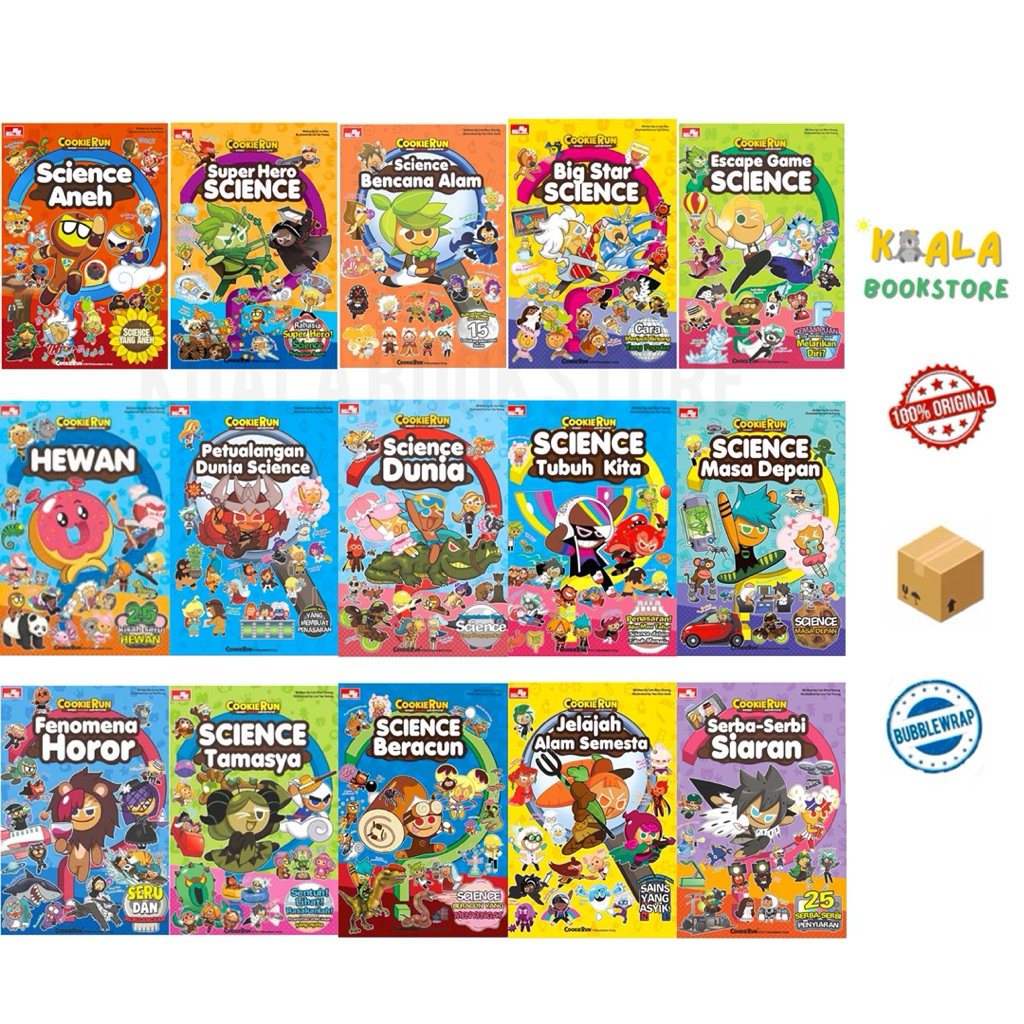 ORIGINAL KOMIK COOKIE RUN SCIENCE TUBUH KITA , HEWAN , SCIENCE BENCANA ALAM , SUPER HERO SCIENCE , A