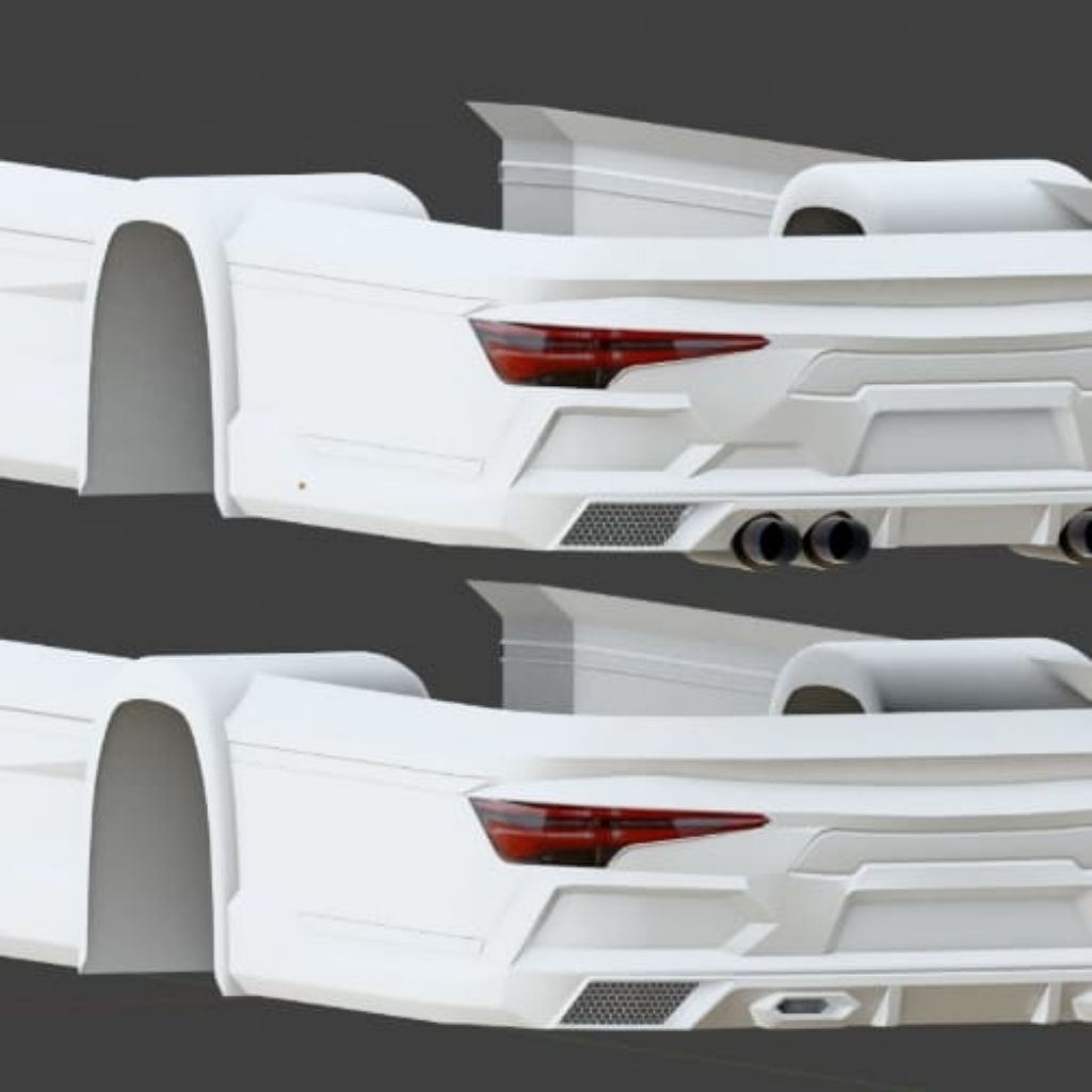 3D Model Bemper Belakang Truk