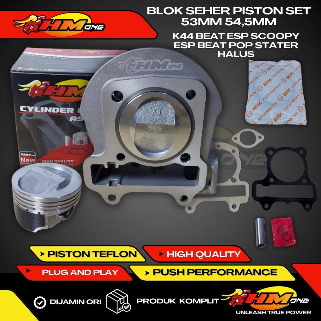 Blok Seher HMone 54.5mm 53mm 53,5mm Beat Esp k44 Scoopy Esp Beat Street Piston Stater Halus Boreup R