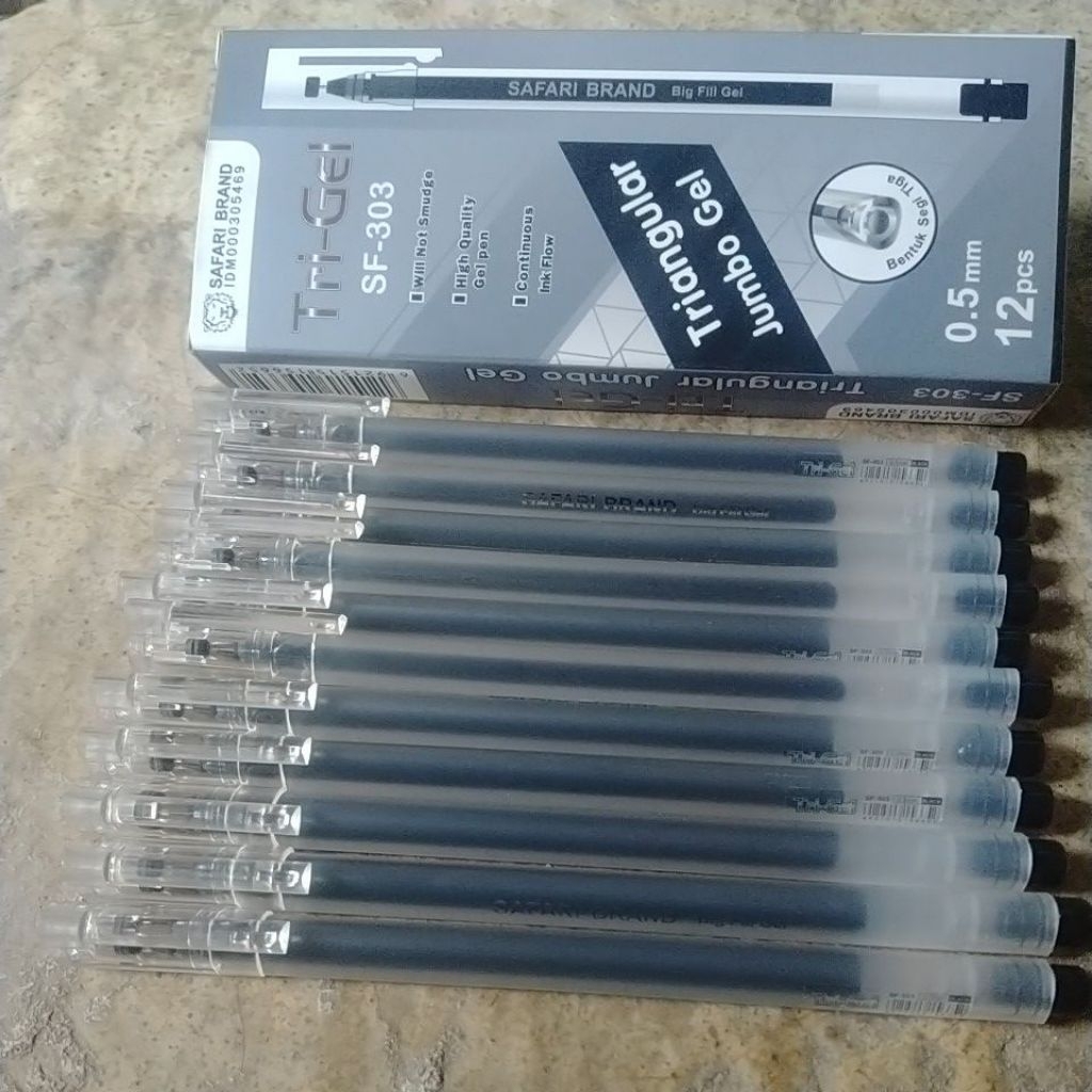 PROMO 1 [ BIJI ] GEL PEN (BOLPOIN GEL) 0.5 mm SAFARI BRAND