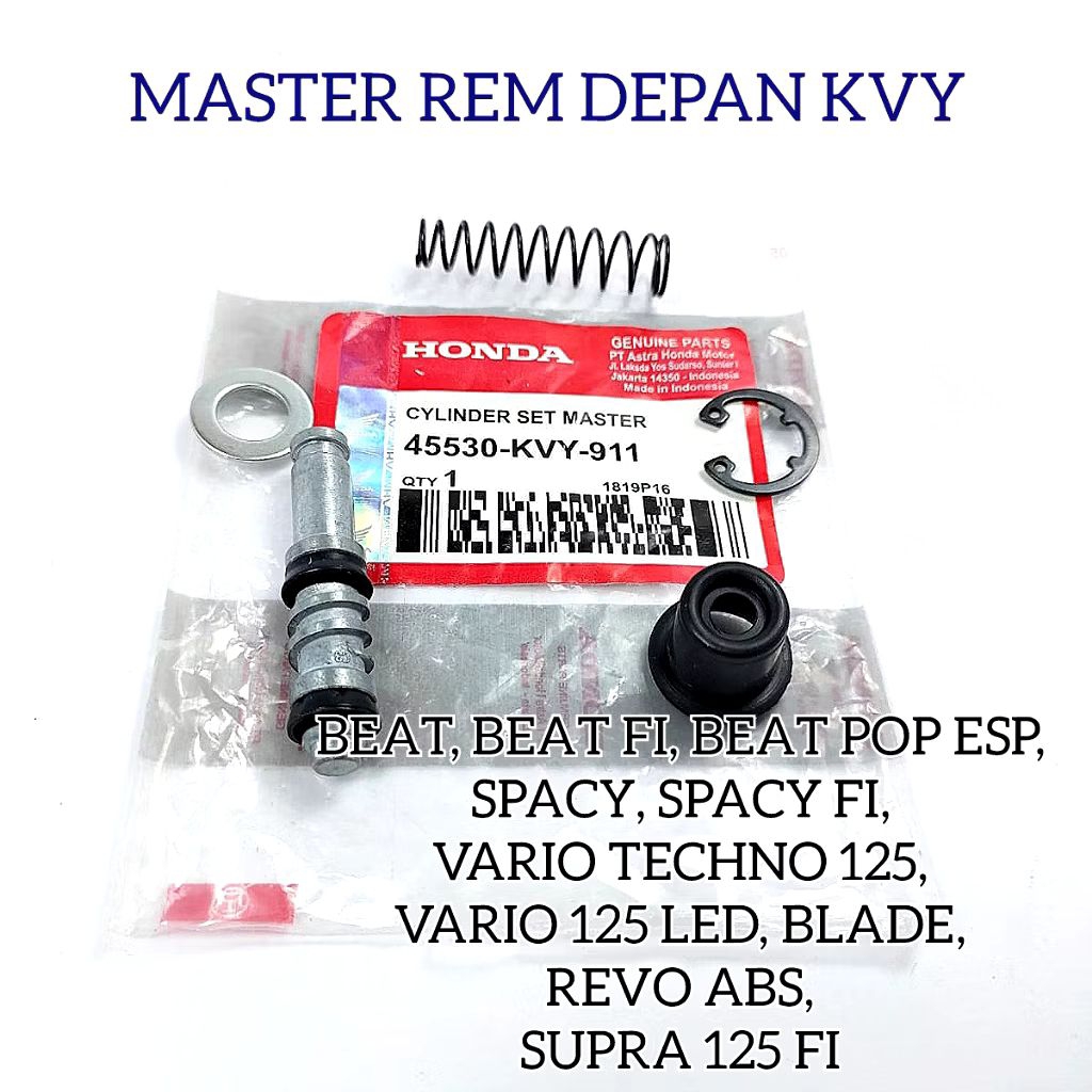 SEAL SIL MASTER REM DEPAN BEAT BEAT FI VARIO 125 SCOOPY SPACY REVO ABSOLUTE GENIO REVO ABS BEAT VARI