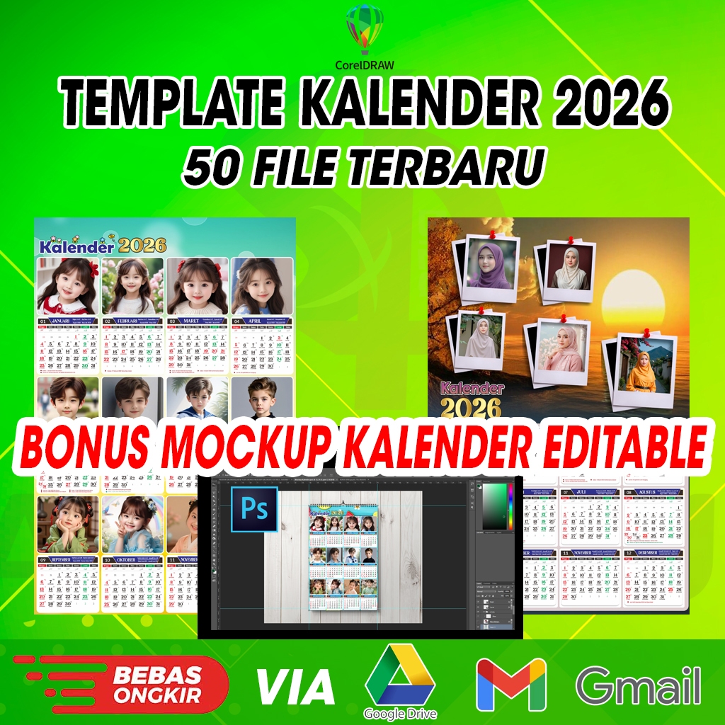 TEMPLATE KALENDER 2026 TERBARU - Desain Kalender Siap Edit & Cetak