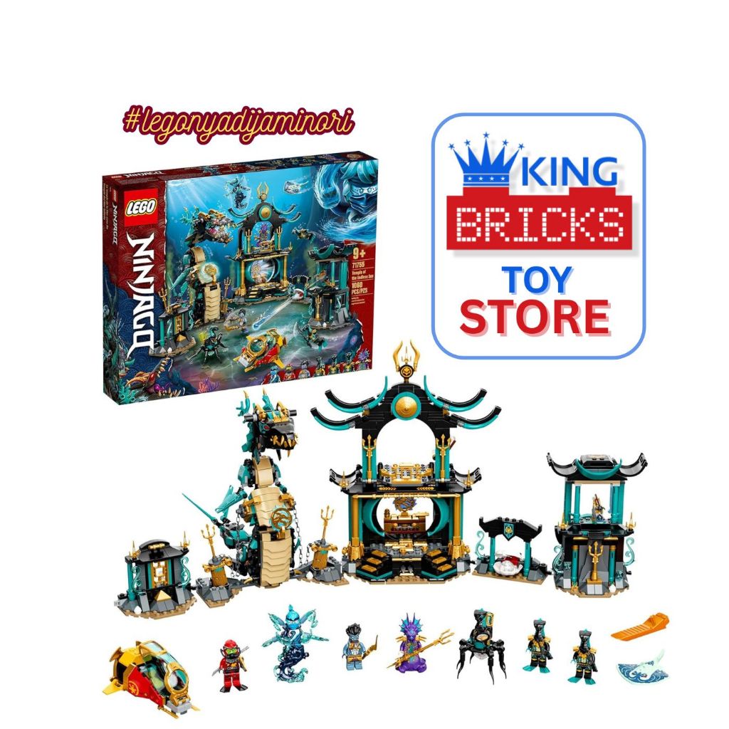 LEGO Original NINJAGO 71755 Temple of the Endless Sea - Mainan Anak Robot Istana Ninja Bawah Laut
