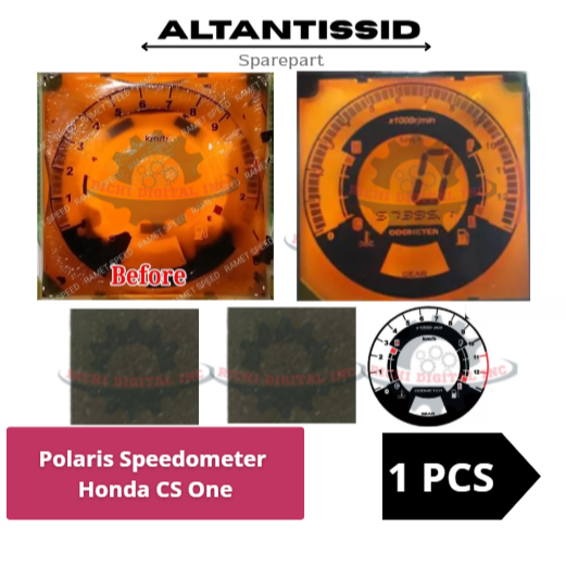 Polaris Speedometer Honda CS 1 CS One Original Paket Sunburn 2 polaris 1 stiker