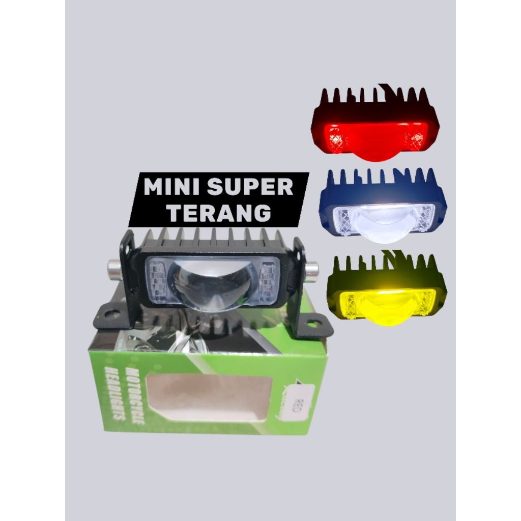 lampi tembak mini super terang lampu kabut motor led lampu sorot led mini lampu motor led mini