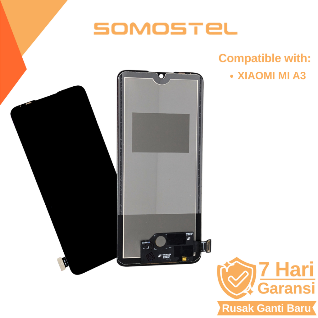 Somostel - Layar LCD Touchscreen Mi A3  HD + FULLSET