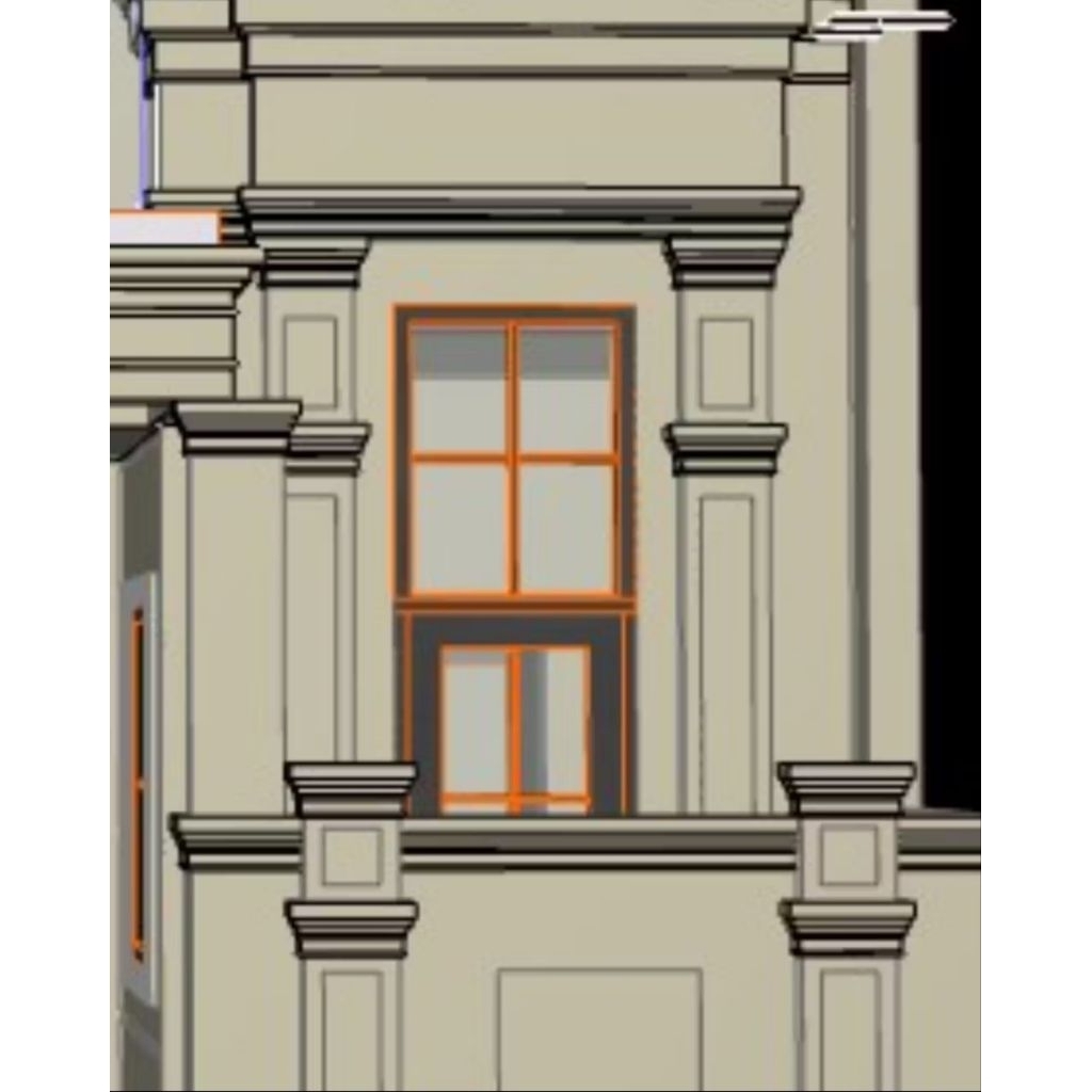 1 SET PINTU ORNAMEN KACA+ KUSEN ALUMINIUM 3 inchi T220 x 80 + DUA DAUN JENDELA ORNAMEN KACA KANAN DA