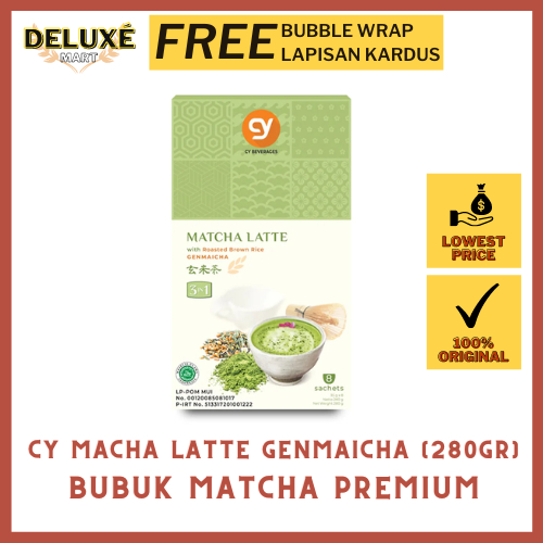 CY Premium Japanese Matcha Latte Powder with Genmaicha - Bubuk Matcha Latte dari Jepang dengan Genma