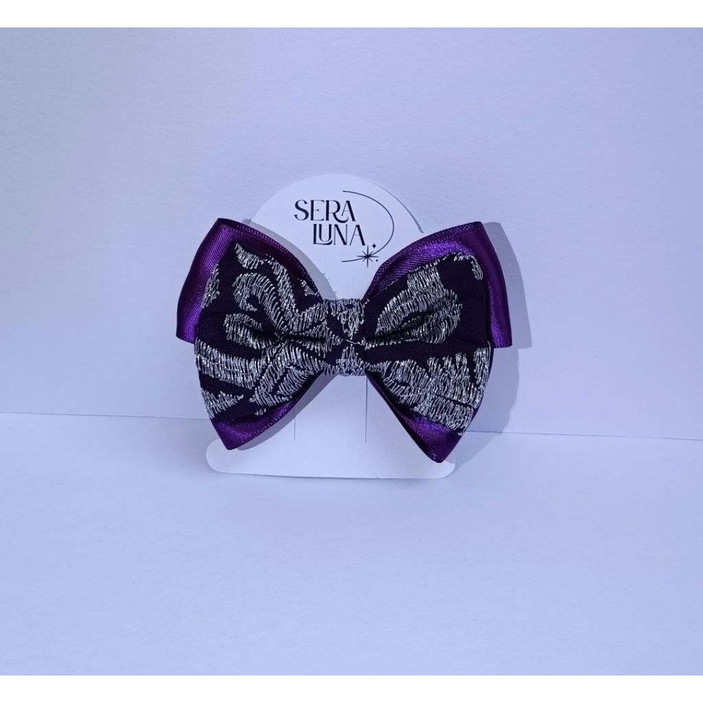 SeraLuna Butterfly - Jepit Accessories Rambut Etnik dari Kain Songket Bordir premium bentuk pita unt