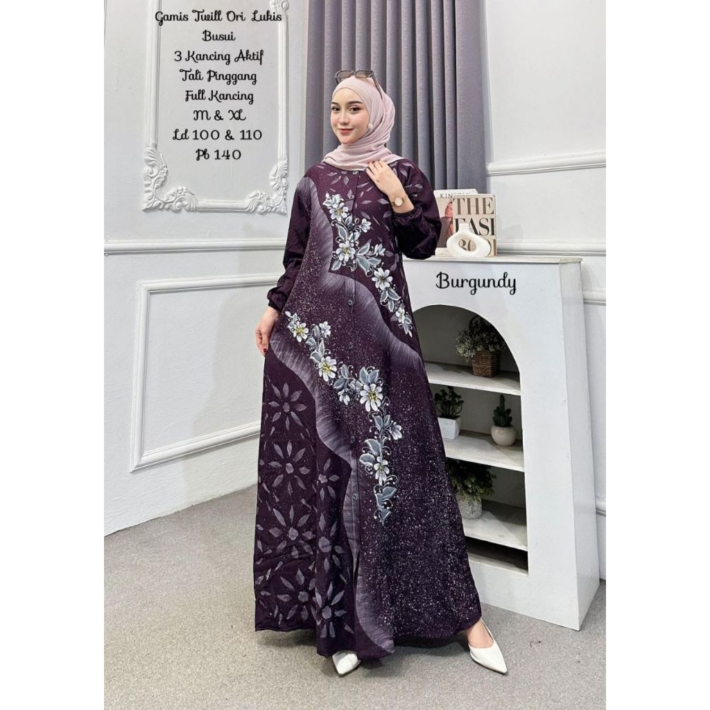 Gamis Lukis ori twill terbaru 2025