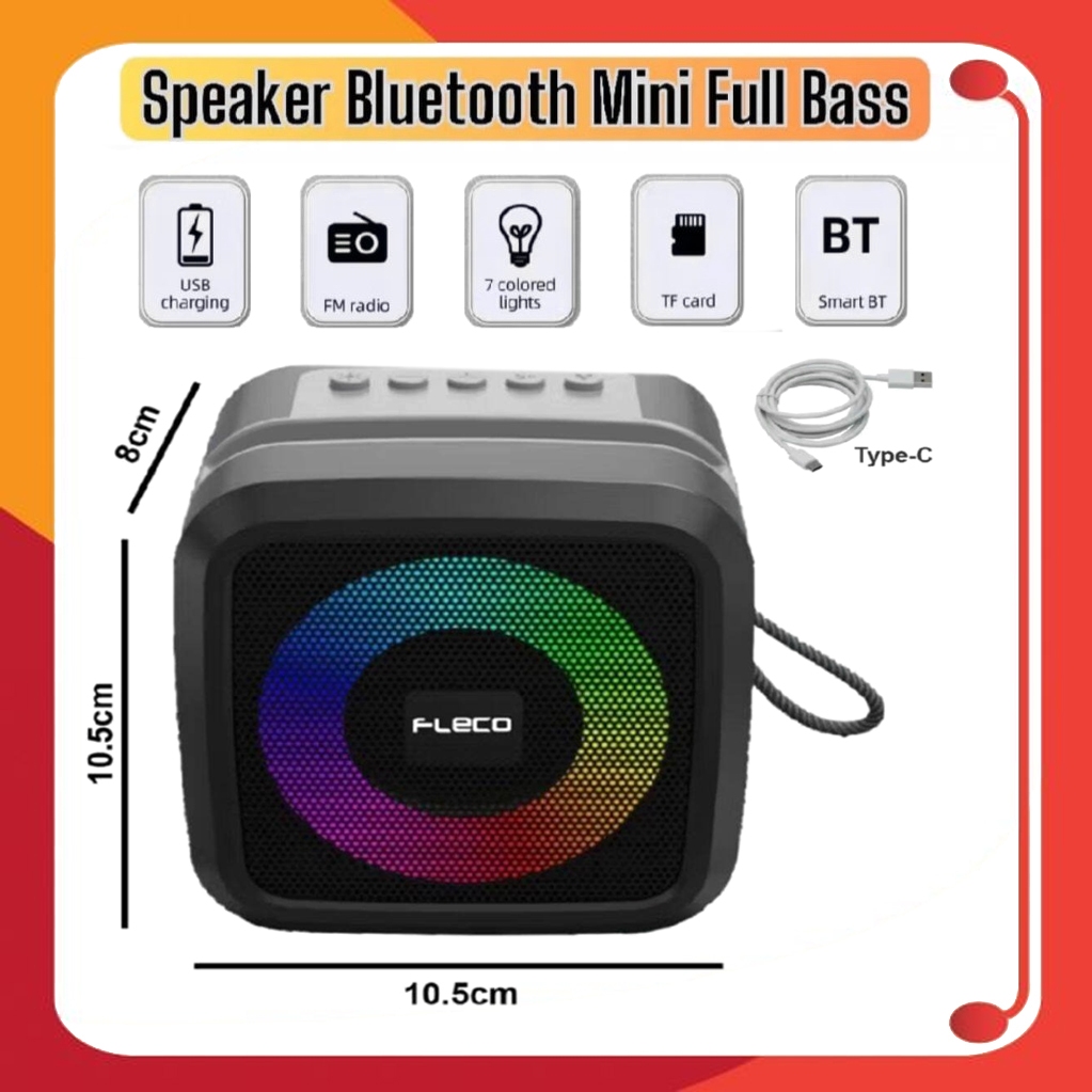 speaker fleco F 417B speakee wireless seri lampu led