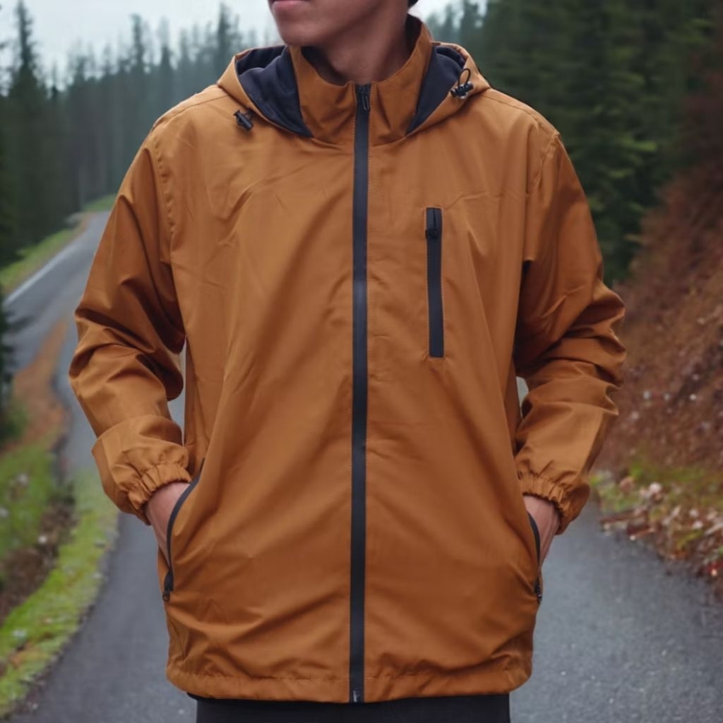 Jaket Gunung Taslan Waterproof Jaket Outdoor  Windproof  CREDIFOX