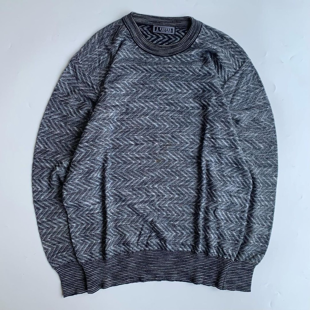 Knitwear vintage patterned grandpa sweater jumpers missoni look by Eiffel