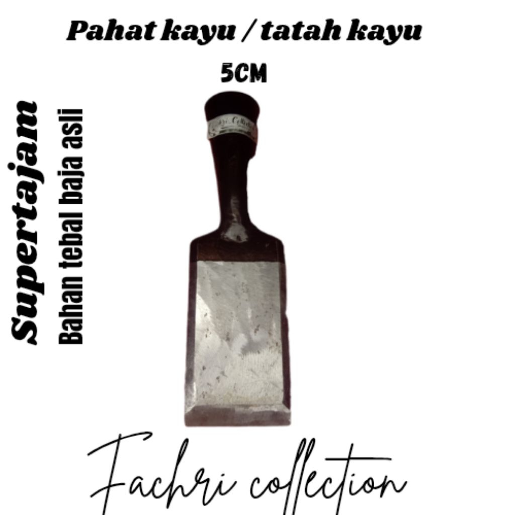 pahat kayu 5cm / tatah kayu 5cm / pahat ukir 5cm baja asli super tajam tebal