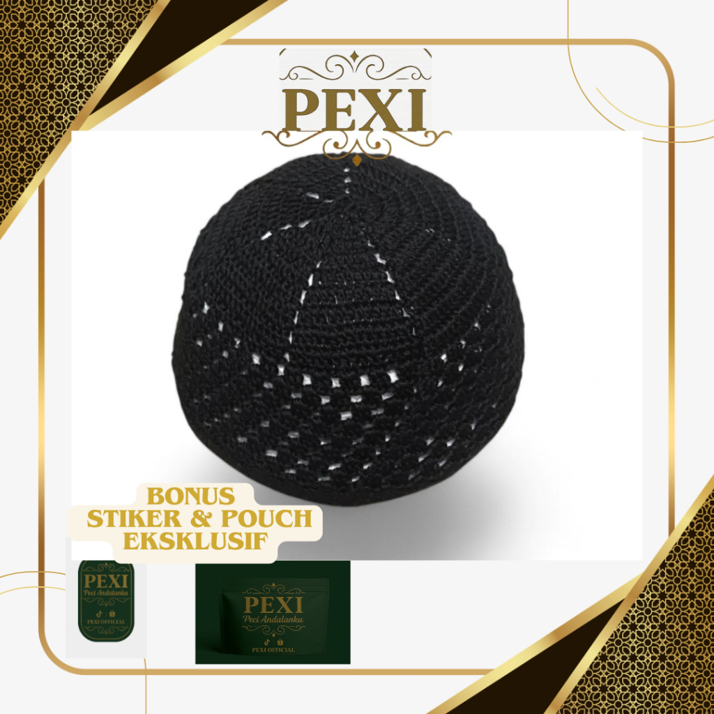 PEXI Official - Peci Rajut Arifin Kopiah Bulat Lembut Nyaman