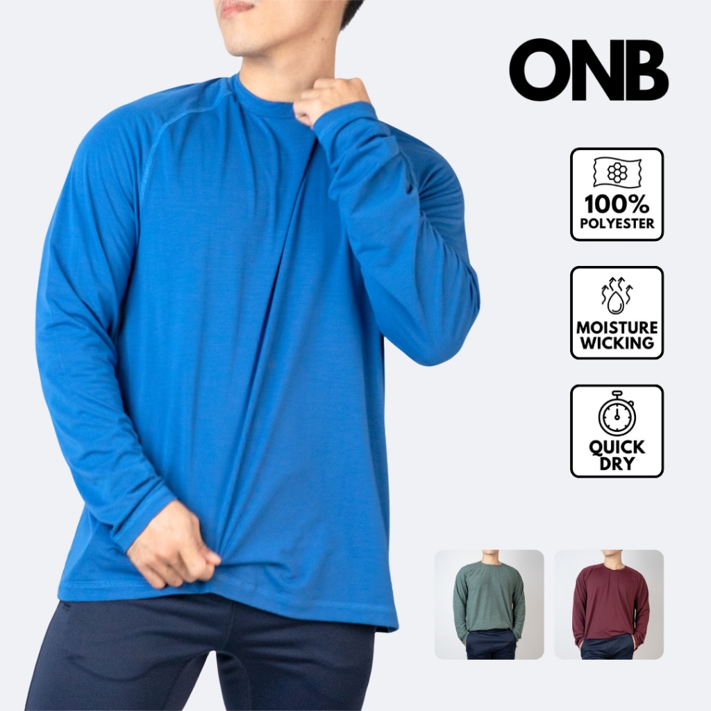 Kaos olahraga pria kaos gym pria lengan panjang GPFIT var 2
