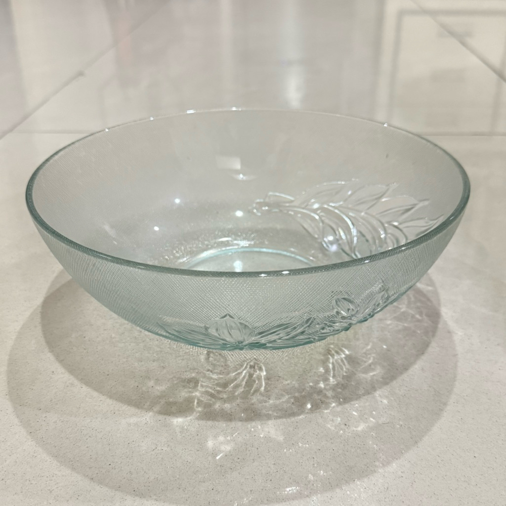 MANGKOK KACA BULAT BESAR LIL 10B MOTIF BUNGA MANGKUK JUMBO WADAH KACA