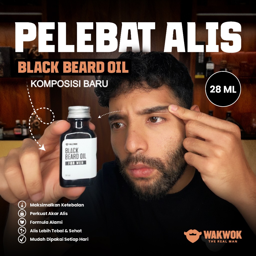 Black Beard Oil - Pelebat Alis | Original Wakwok