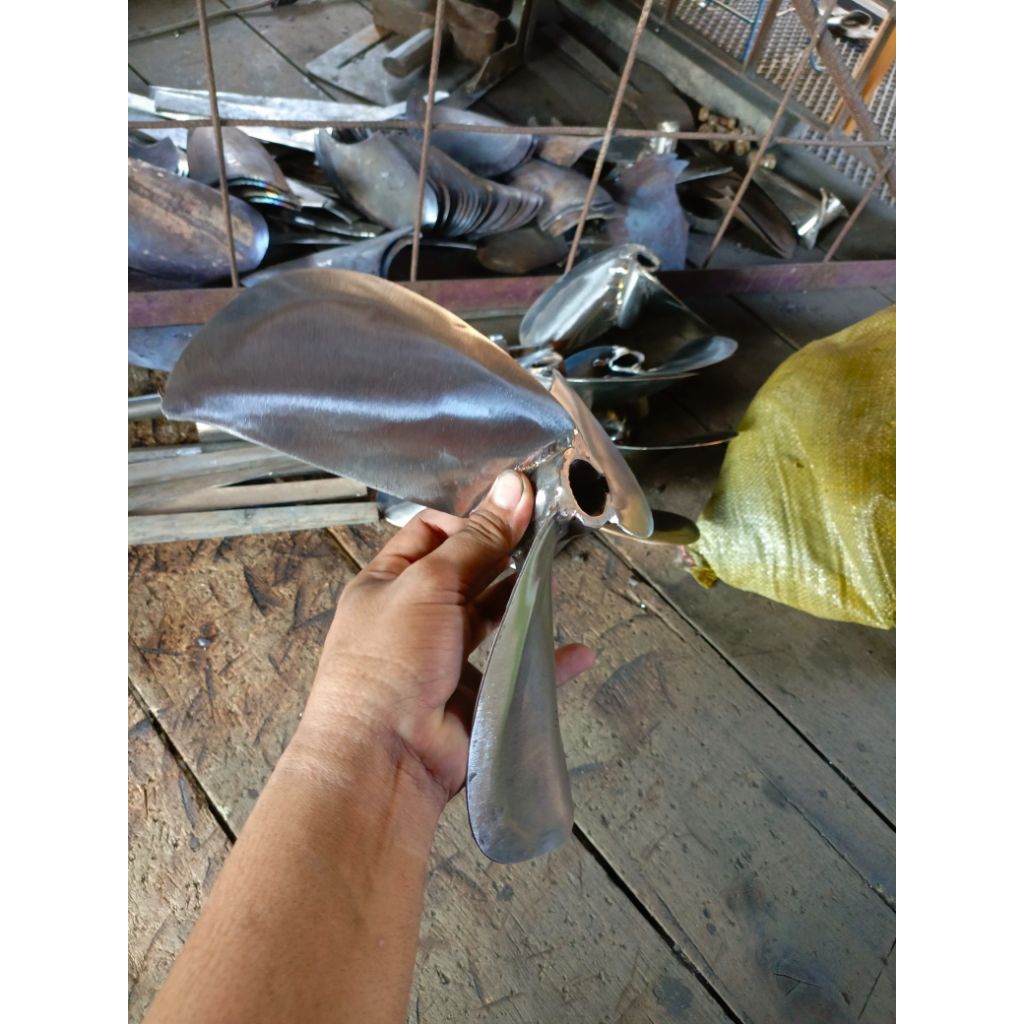 baling baling kipas balap Thailand daun 3 bahan stainless asli. knd 155. anti karat kuat tahan lama