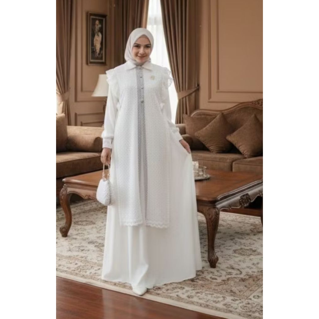 Gamis Outer warna putih