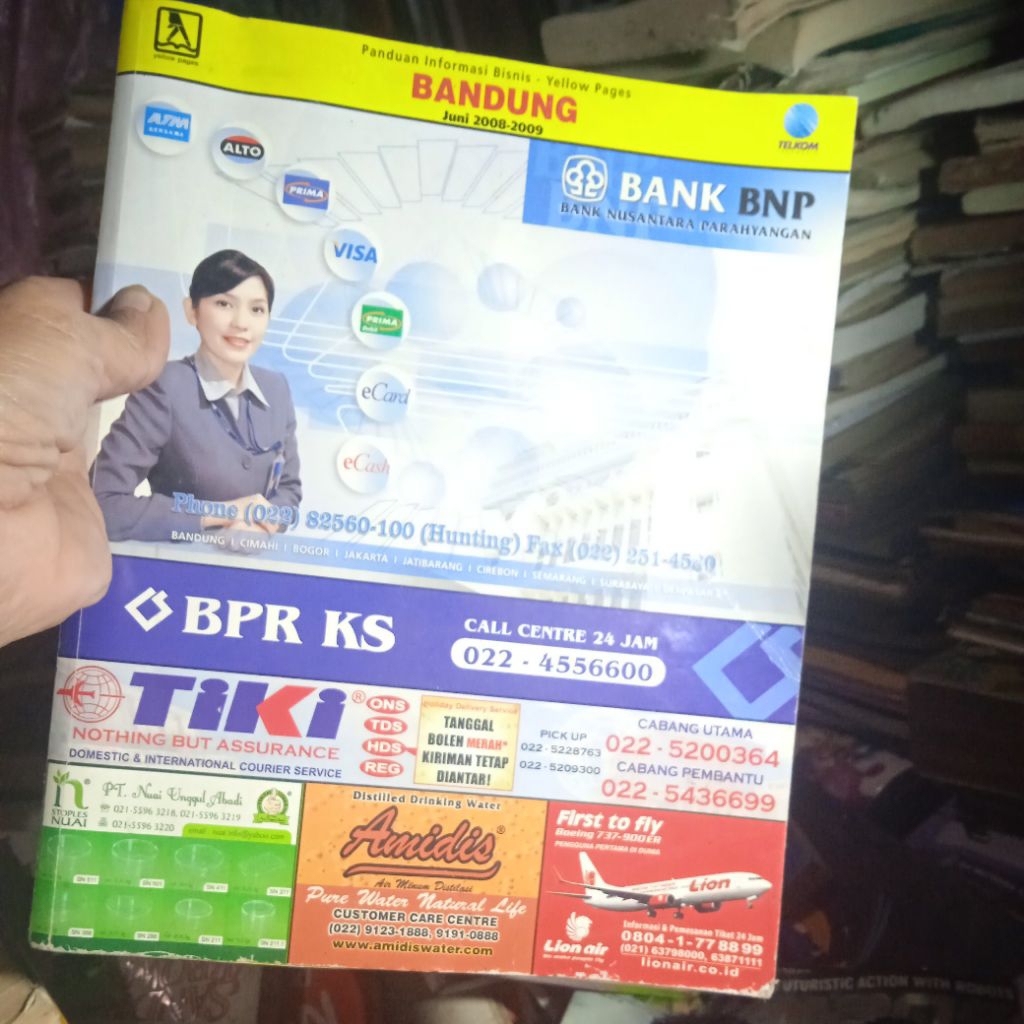 buku Panduan Informasi Bisnis - Yellow Pages, Bandung Juni 2008-2009, buku original