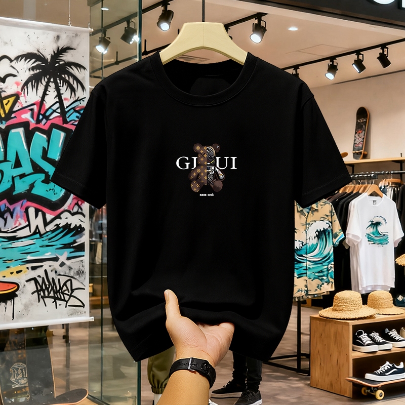 Gucci T-shirt Original Import Kaos Pria Wanita Unisex Trendy Lembut & Adem, Gaya Casual Korea Fashio