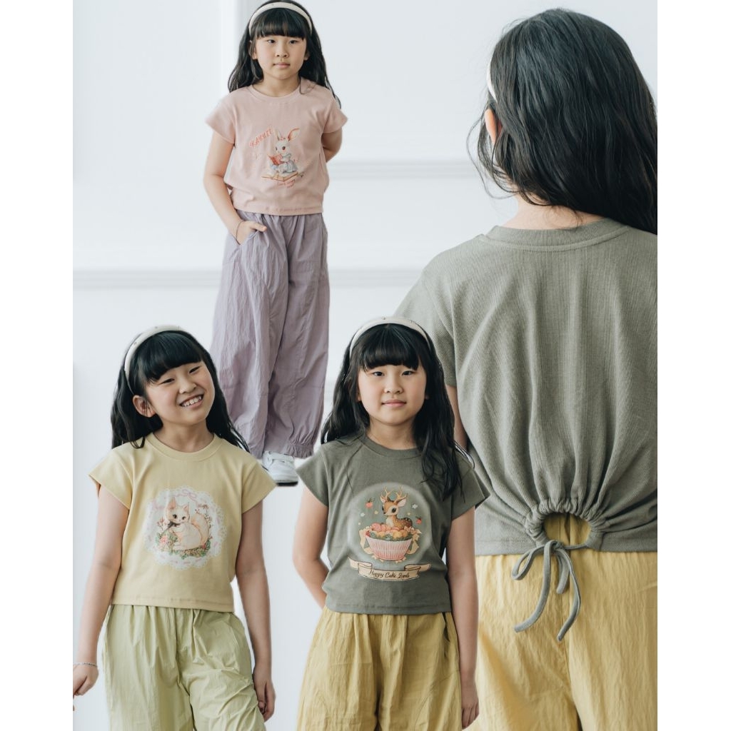 lunna Korea crop top 2994 anak perempuan 3-15y