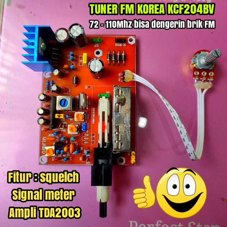 TUNER FM KOREA KCF204BV PLUS AMPLI TDA2003 full feature