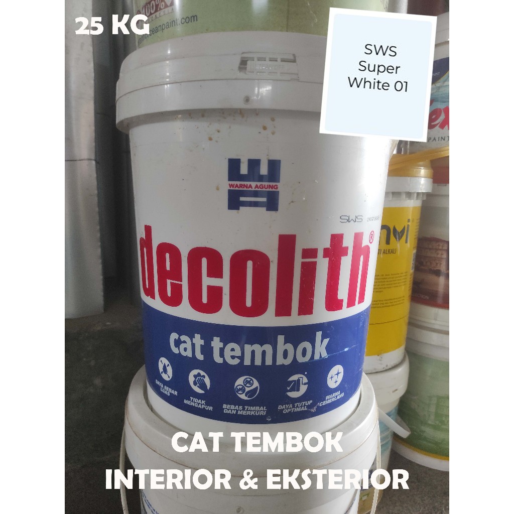 DECOLITH CAT TEMBOK INTERIOR & EKSTERIOR PAIL EMBER 25 KG