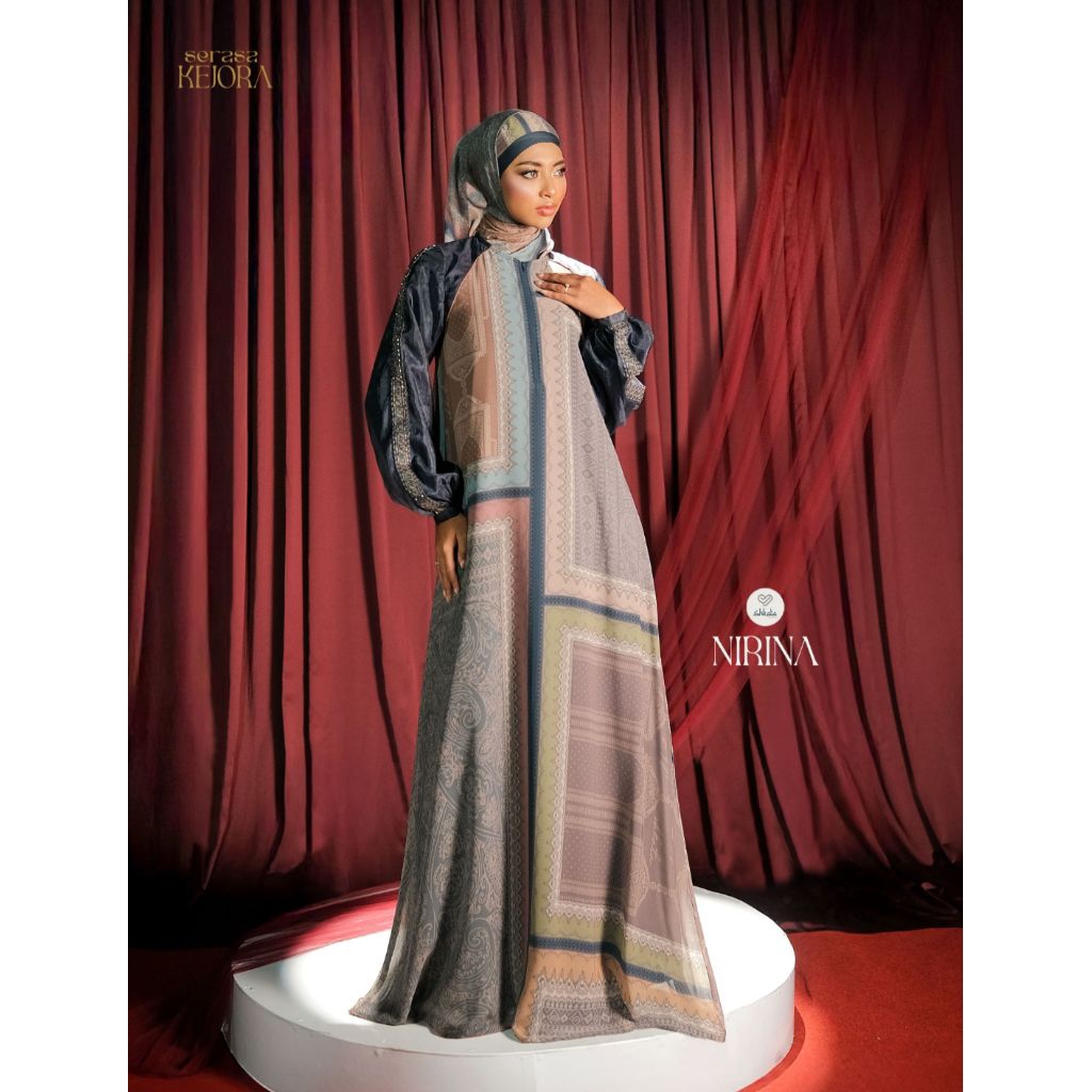 DRESS HIJAB PRINTING NIRINA DRESS BY SHKATA