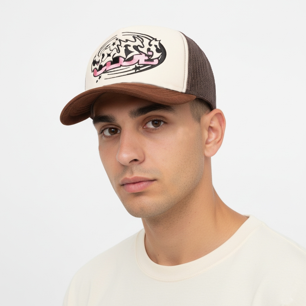 ORAQLE Topi Trucker Hat WHYTOKEY BROWN