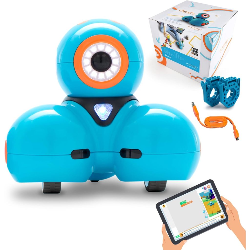 Workshop Dash Robot - Coding Robots for Kids 6+ - Voice Activated STEM Robot Toys - Interactive