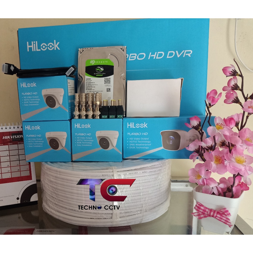 PAKET CCTV HILOOK 2MP LENGKAP TINGGAL PASANG