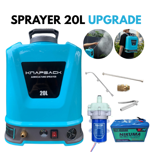Sprayer Elektrik 20 Liter - Tangki Gendong Upgrade Pompa Jumbo NIkuma N2828 - Aki LiFepo4 14v 20Ah F