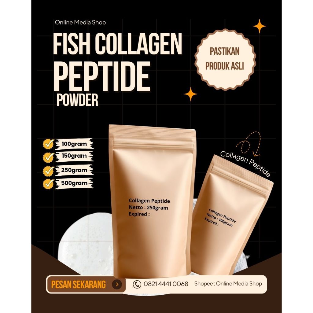 PEPTIDE FISH COLLAGEN POWDER PURE /KOLAGEN IKAN 100% HALAL