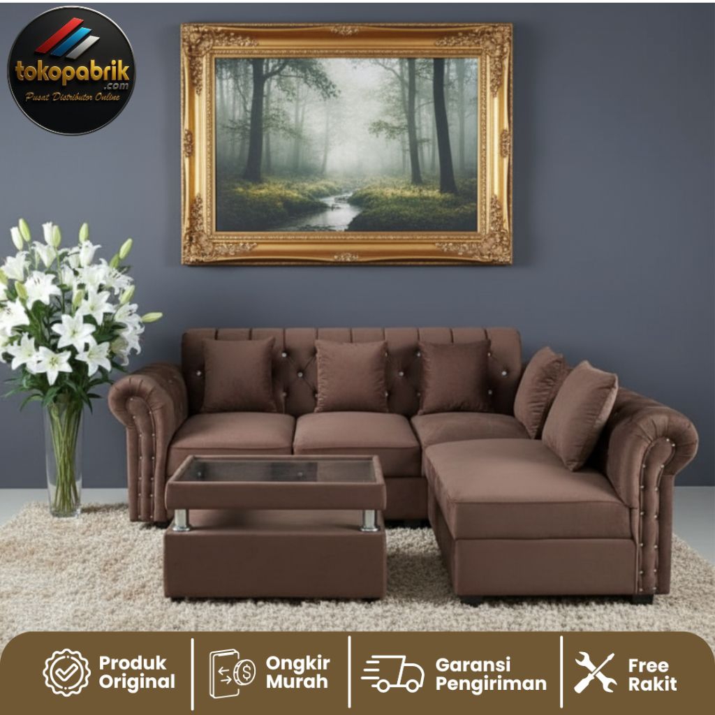 Sofa L Putus Sancu /  Minimalis Sofa Sudut L Murah Bisa Request Warna Sofa Murah Bandung Garut Tegal