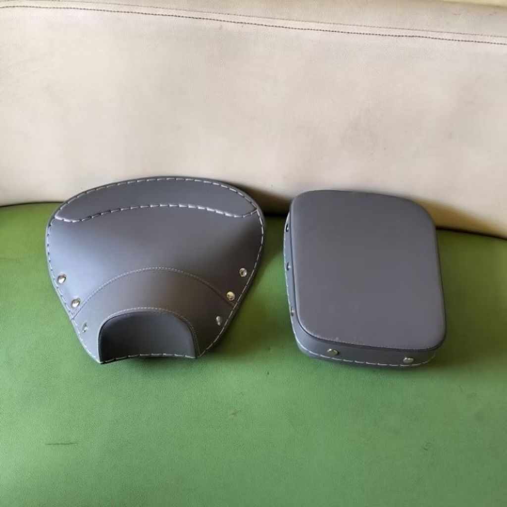 JOK VESPA COBOY COVER JOK VESPA PISAH SET DEPAN BELAKANG ABU ABU