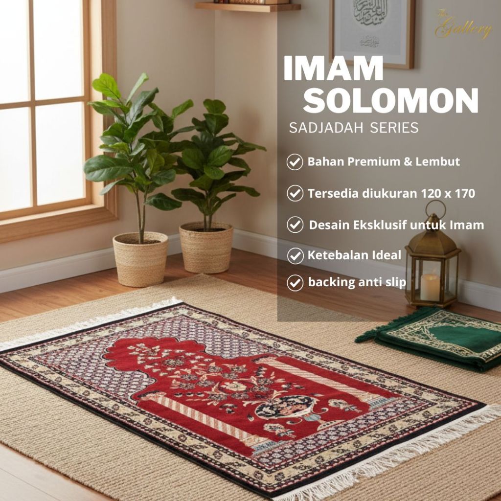 Sajadah Imaman Masjid Turki Solomon - Bulu Tebal Import Turkey Mewah