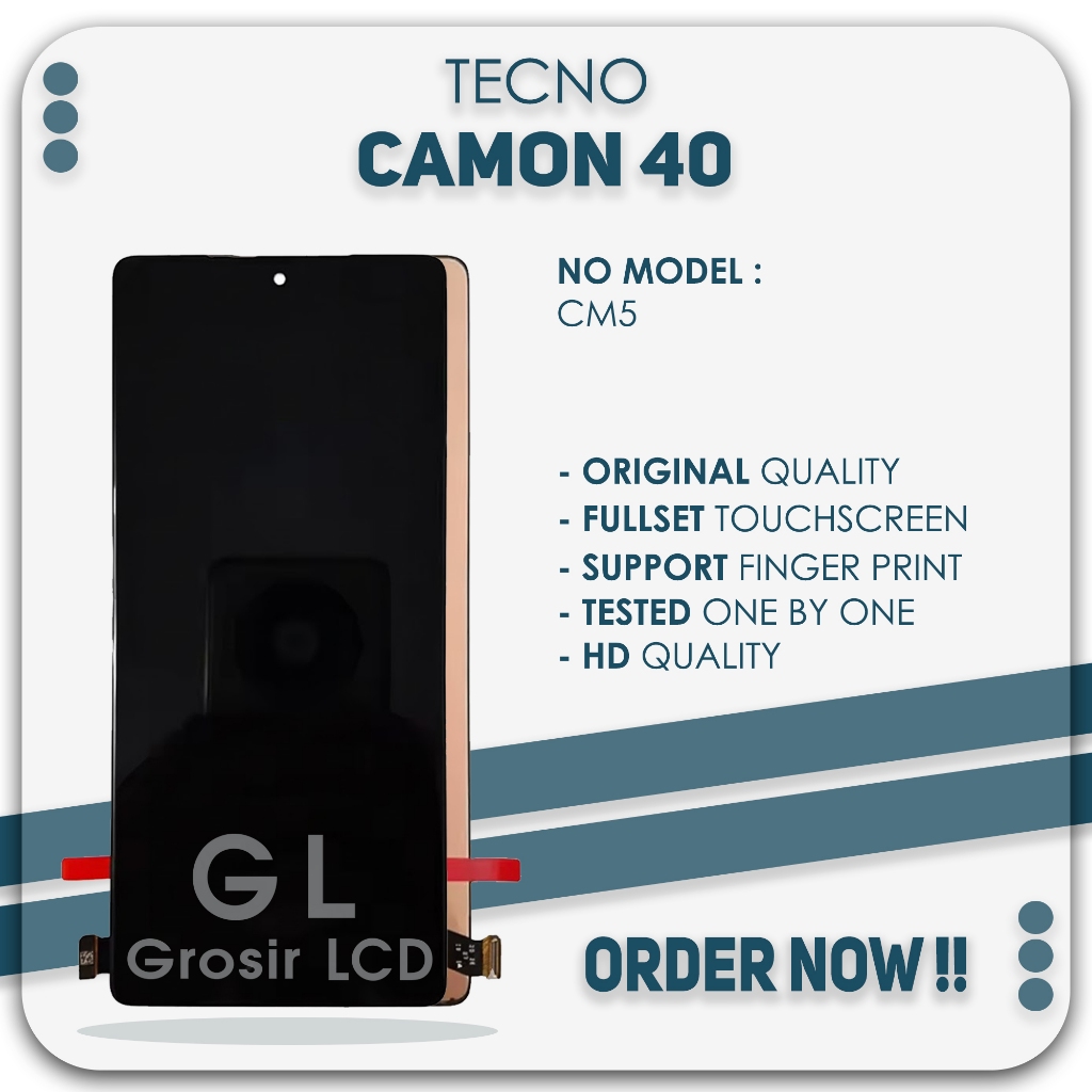 Grosir LCD Tecno Camon 40 / CM5 - Finger Print Fullset Touchscreen