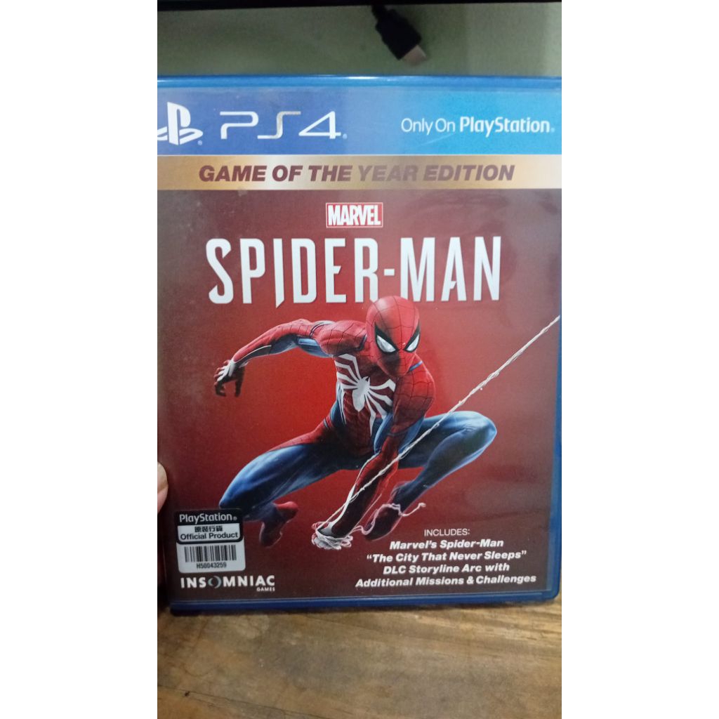 BD Blueray Disk Game PS4 / Playstation 4 Spiderman GOTY Reg All