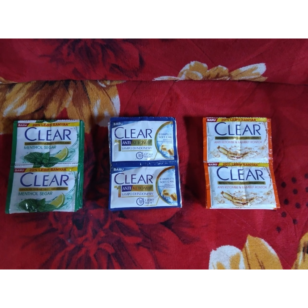 Shampo clear Unilever 1 Renceng 12 pcs