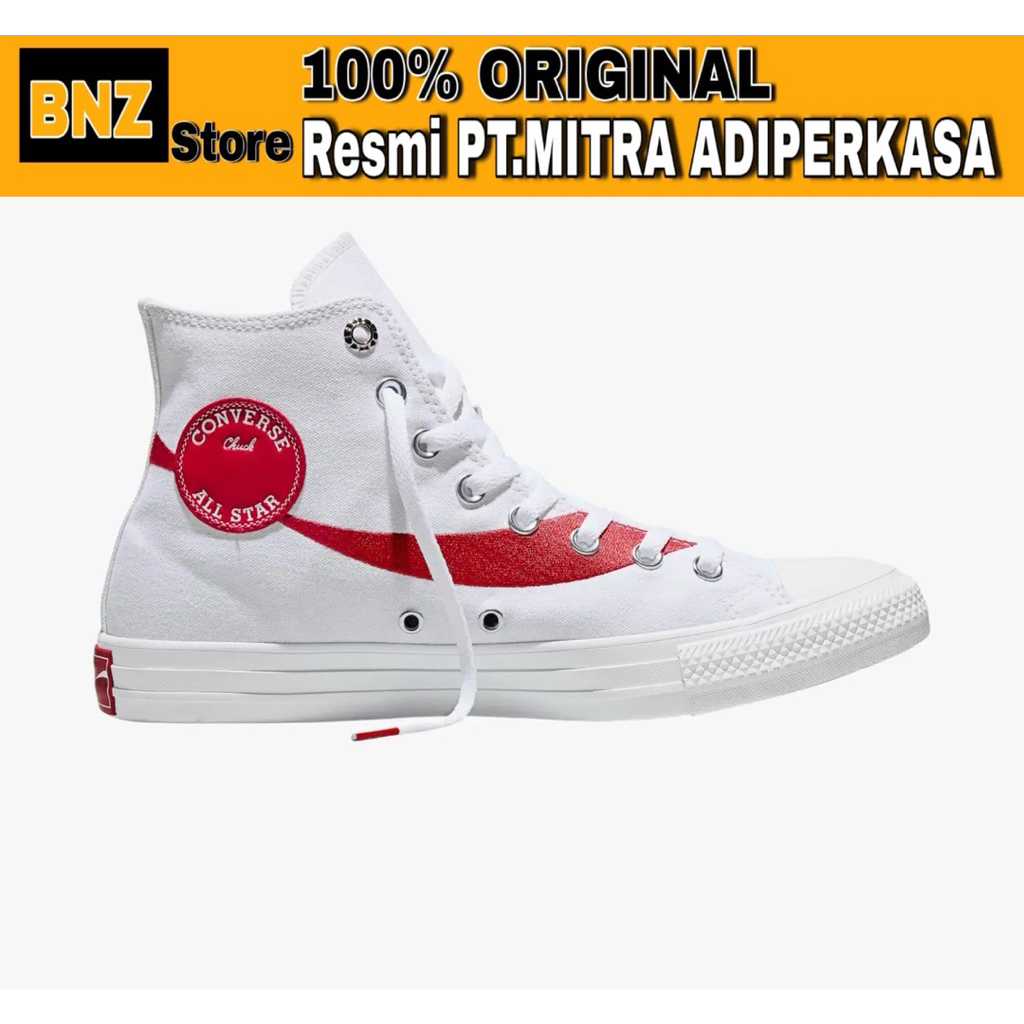 Sepatu Sneakers Unisex Converse X Coca Cola CTAS White/String Red