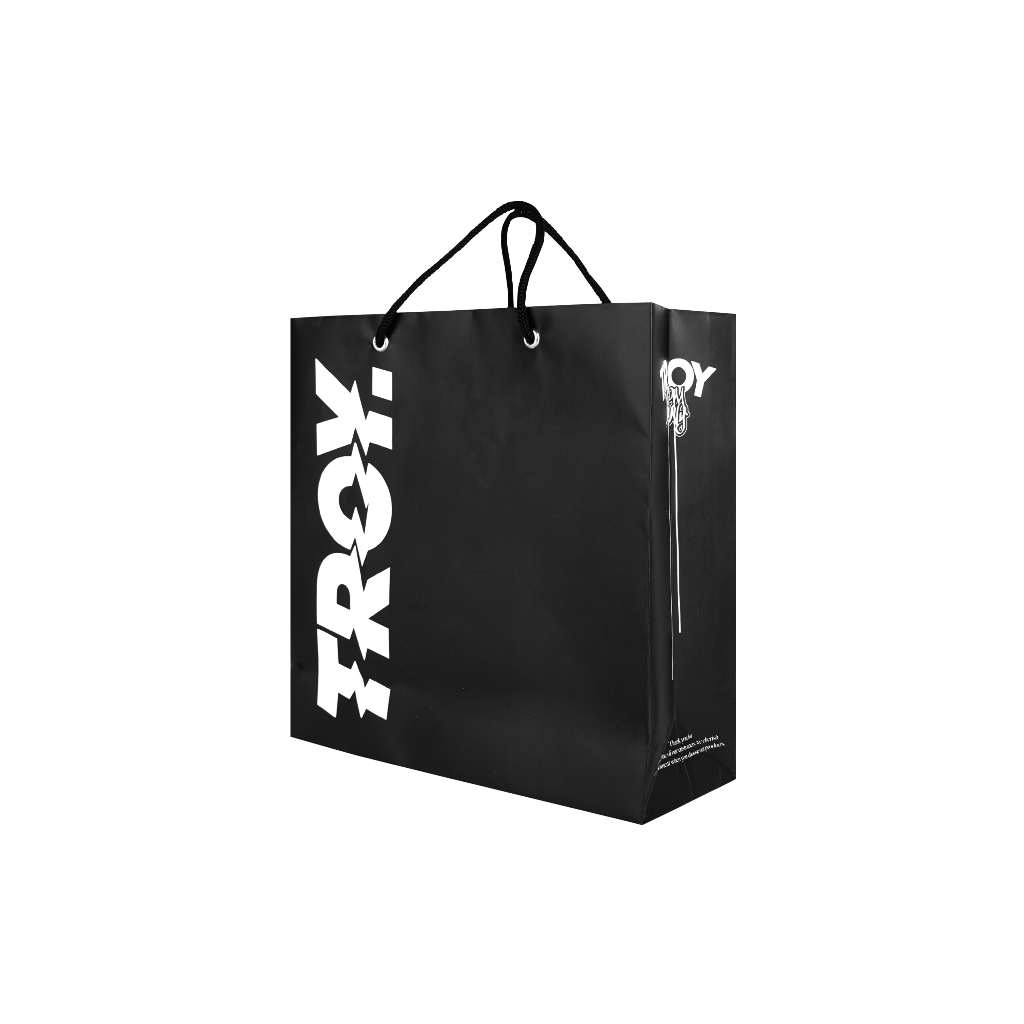 Troy Company Paper Bag Gift Bag Medium Black Glossy - Tas Hadiah Tas Souvenir Hitam Glossy PBG 3415