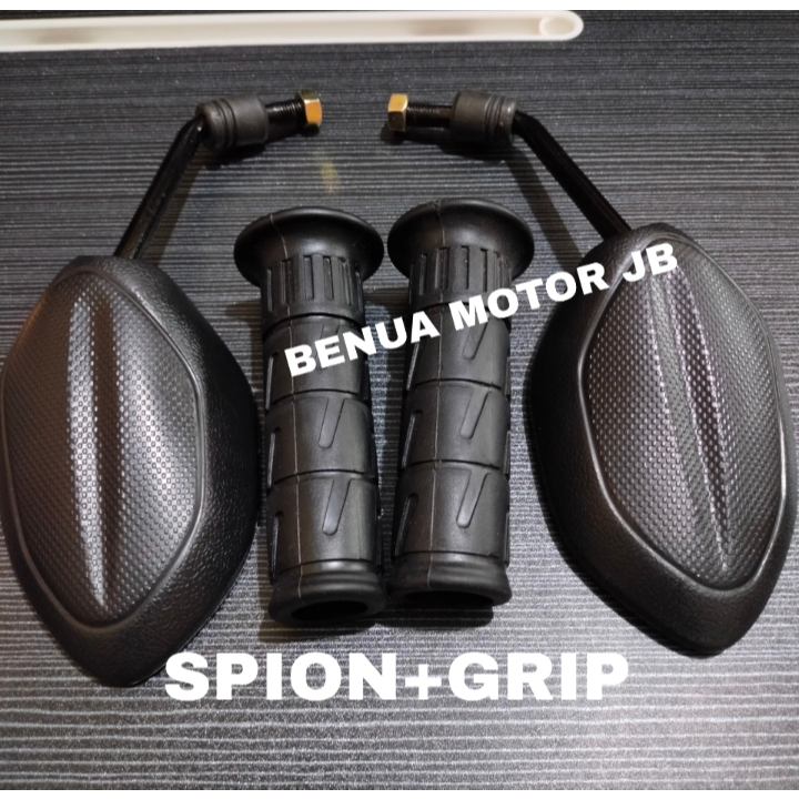 Paket Handgrip Grip Kaze + Kaca Spion Standar Beat / Spion Beat, Beat Karbu, Beat Fi, Beat Deluxe