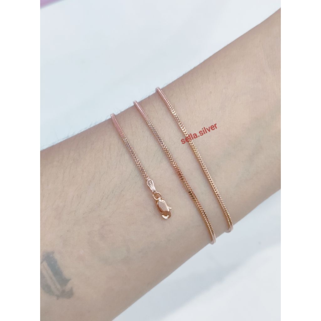 KALUNG MILANO PERAK ASLI 925 LAPIS EMAS