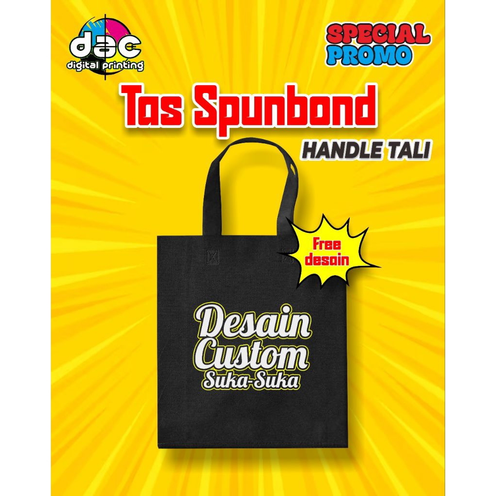 Goodie Bag Custom Sablon / Tas Spunbond Sablon