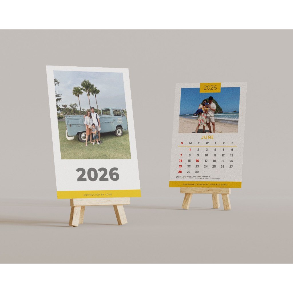 KALENDER 2026 | mini kalender estetik | kalender meja | mini kalender standing | kalender meja custo