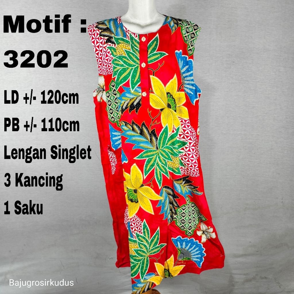Daster Kencana Ungu Kensi / Singlet Label Biru / Daster KUB 32 LD 120-140cm
