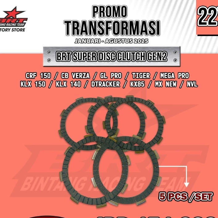 Disc clutch BRT Kanvas Kampas Kopling KLX CRF